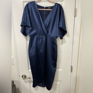 EXPRESS Women’s Blue Metallic Dress